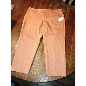 New Size 18 A New Day Coral Slim Ankle Pants Stretch Mid Rise Slim Hip Thigh